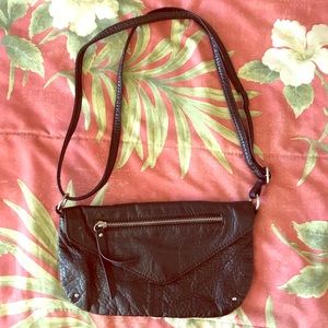 Black faux leather purse multi-functional straps